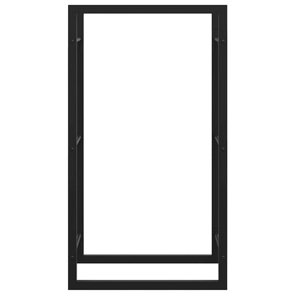 Portalegna Nero Opaco 50x28x94 cm Acciaio