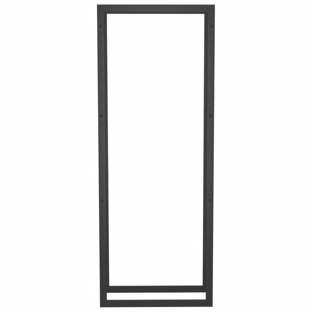 Portalegna Nero Opaco 50x28x132 cm in Acciaio - homemem39