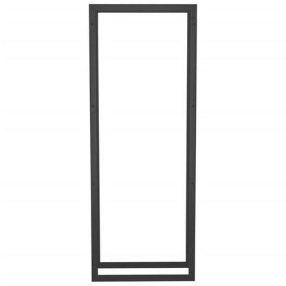 Portalegna Nero Opaco 50x28x132 cm in Acciaio - homemem39