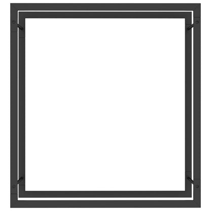 Portalegna Nero Opaco 80x28x86 cm in Acciaio - homemem39