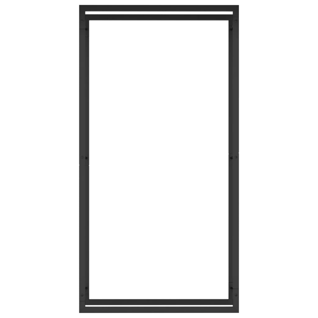 Portalegna Nero Opaco 80x28x154 cm in Acciaio - homemem39