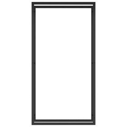 Portalegna Nero Opaco 80x28x154 cm in Acciaio - homemem39