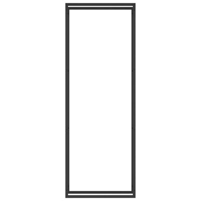 Portalegna Nero Opaco 80x28x222 cm Acciaio