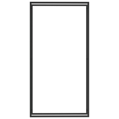 Portalegna Nero Opaco 110x28x214 cm in Acciaio