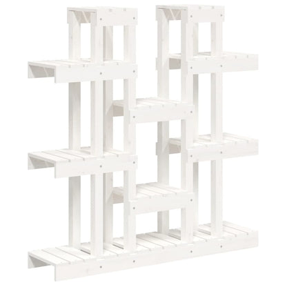 Supporto Piante Bianco 104,5x25x109,5 cm Legno Massello di Pino | homemem39