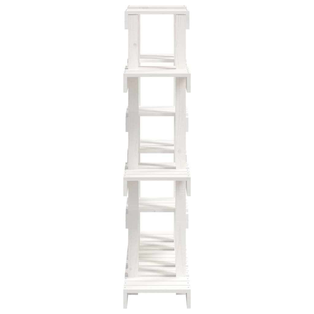 Supporto Piante Bianco 104,5x25x109,5 cm Legno Massello di Pino | homemem39