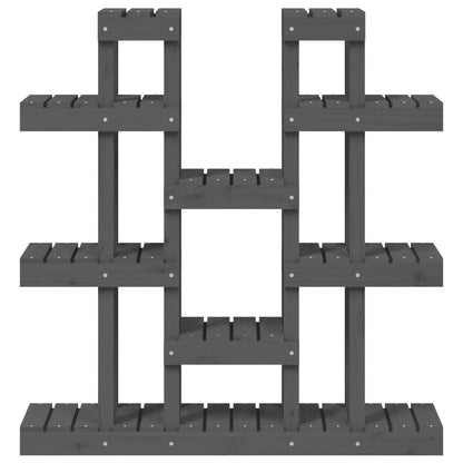 Supporto per Piante Grigio 104,5x25x109,5cm Legno Massello Pino - homemem39
