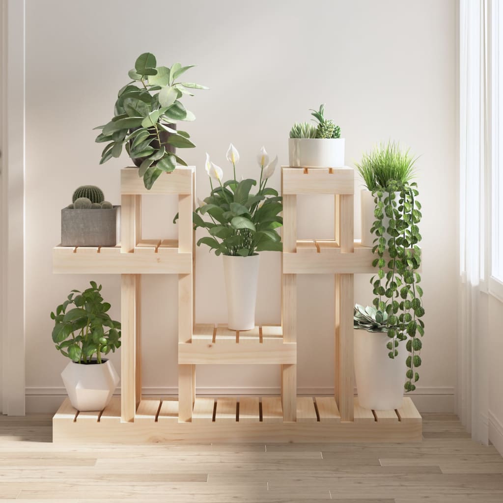 Supporto per Piante 104,5x25x77,5 cm in Legno Massello di Pino | homemem39