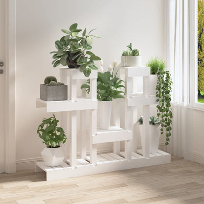 Supporto per Piante Bianco 104,5x25x77,5 cm in Massello di Pino | homemem39