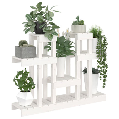 Supporto per Piante Bianco 104,5x25x77,5 cm in Massello di Pino | homemem39