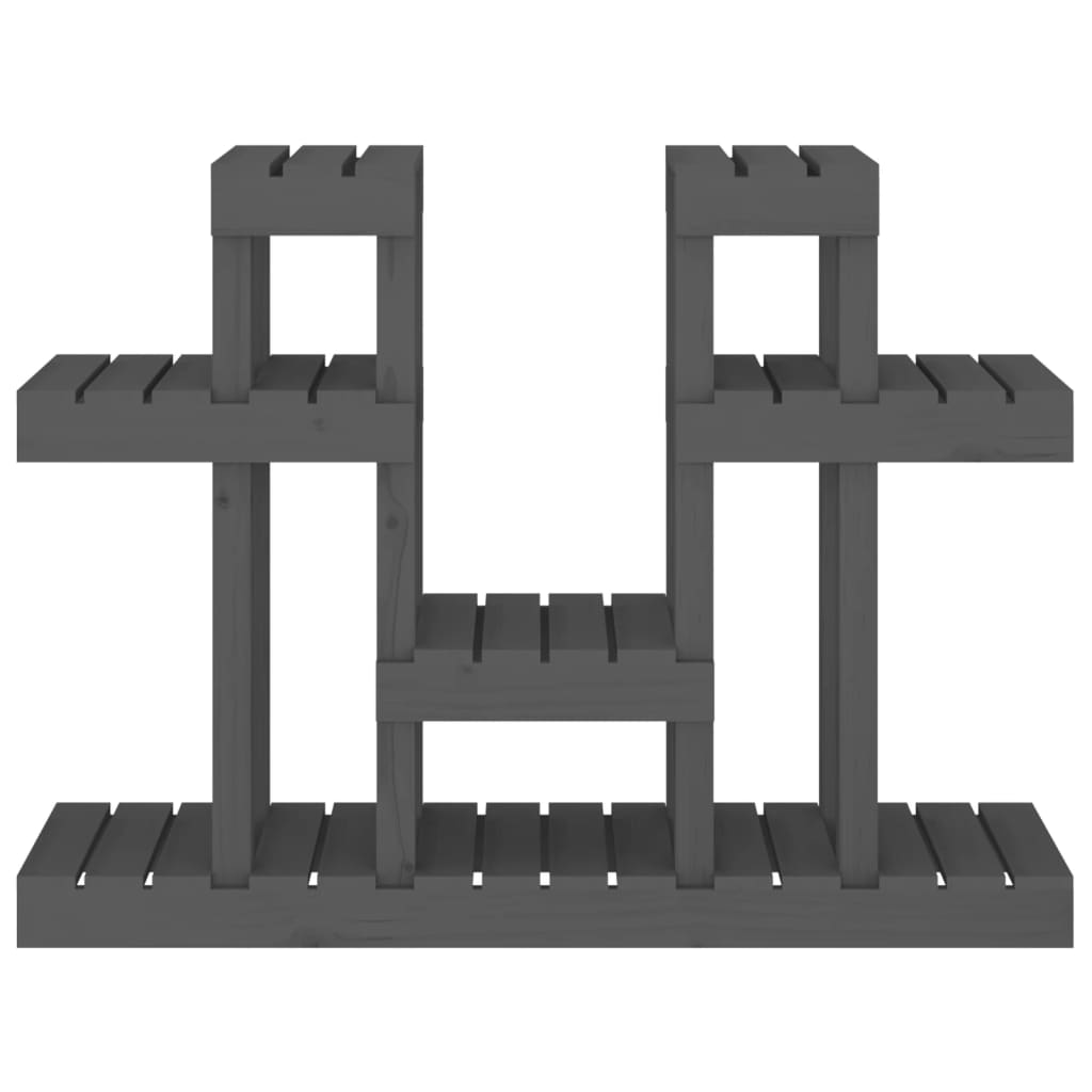 Supporto per Piante Grigio 104,5x25x77,5 cm in Massello di Pino - homemem39