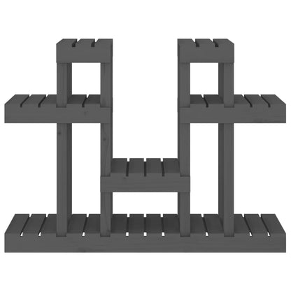 Supporto per Piante Grigio 104,5x25x77,5 cm in Massello di Pino - homemem39