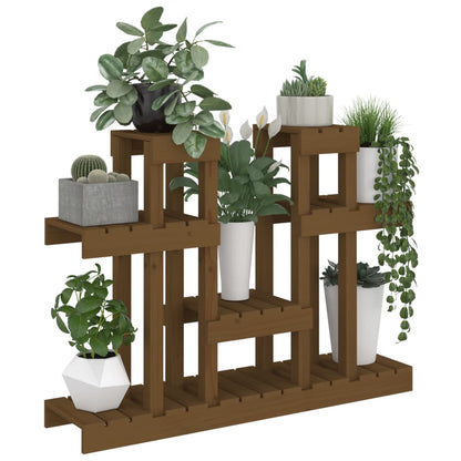 Supporto per Piante Ambra 104,5x25x77,5 cm Legno Massello Pino | homemem39