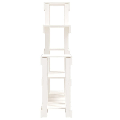 Supporto per Piante Bianco 92x25x97cm Legno Massello di Pino | homemem39