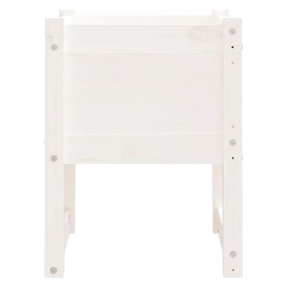 Fioriere 2 pz Bianche 40x40x52,5 cm in Legno Massello di Pino | homemem39