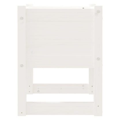 Fioriere 2 pz Bianche 40x40x52,5 cm in Legno Massello di Pino | homemem39