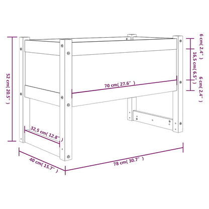 Fioriera 78x40x52 cm in Legno Massello di Pino