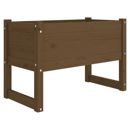 Fioriera Marrone Ambra 78x40x52 cm in Legno Massello di Pino - homemem39