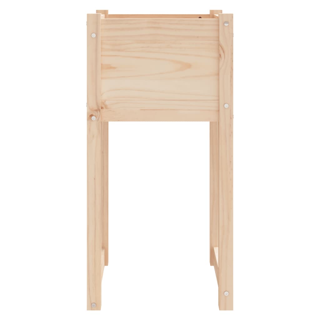 Fioriere 2 pz Bianche 40x40x81 cm in Legno Massello di Pino - homemem39