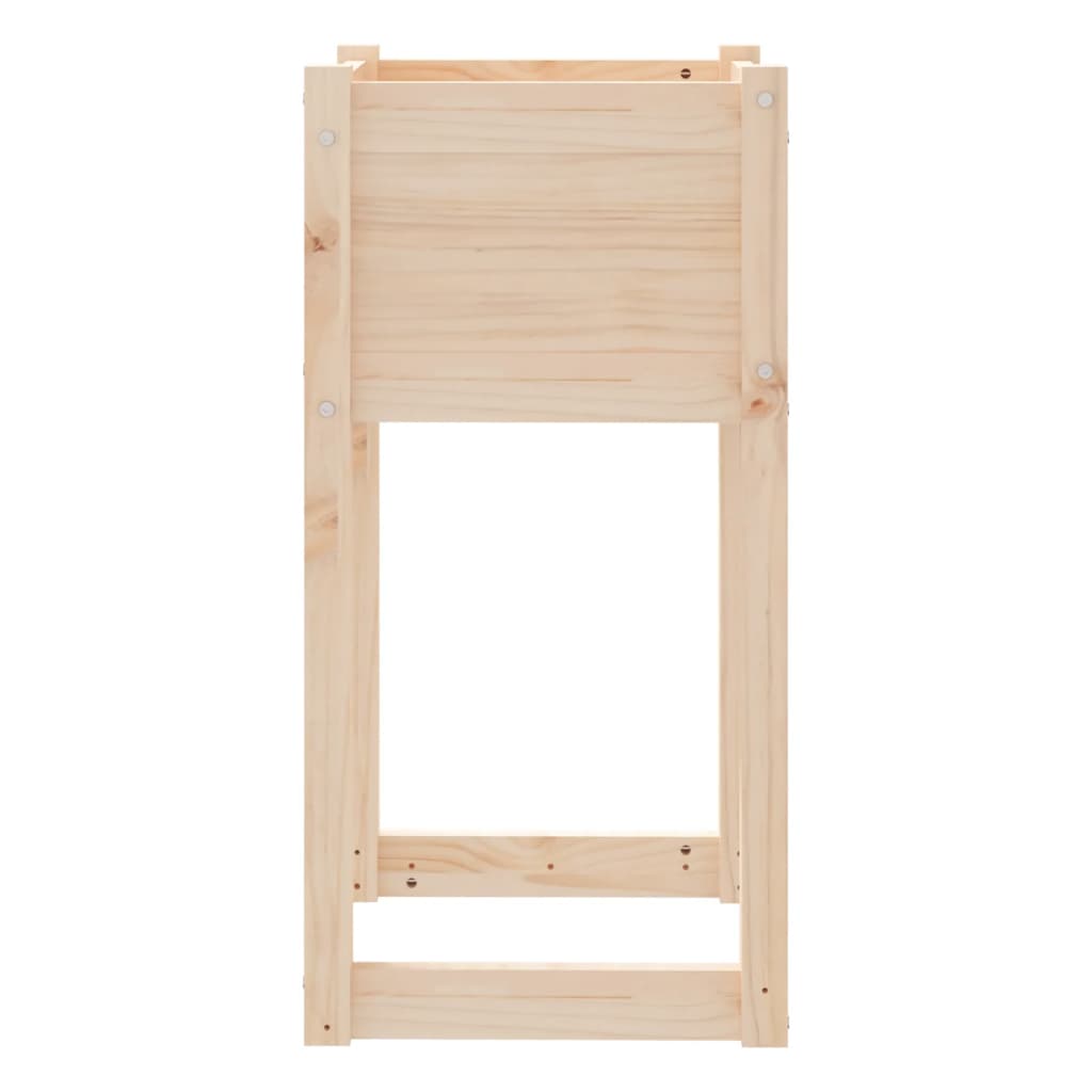Fioriere 2 pz Bianche 40x40x81 cm in Legno Massello di Pino - homemem39
