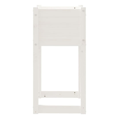 Fioriere 2 pz Bianche 40x40x81 cm in Legno Massello di Pino - homemem39