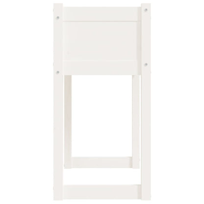 Fioriera Bianca 78x40x81 cm in Legno Massello di Pino