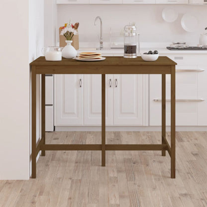 Tavolo da Bar Ambra 140x80x110 cm in Legno Massello di Pino | homemem39