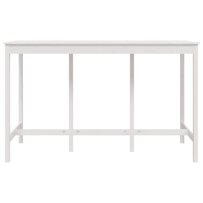 Tavolo da Bar Bianco 180x80x110 cm in Legno Massello di Pino - homemem39