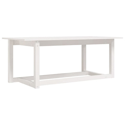 Tavolino da Salotto Bianco 110x55x45 cm Legno Massello di Pino | homemem39