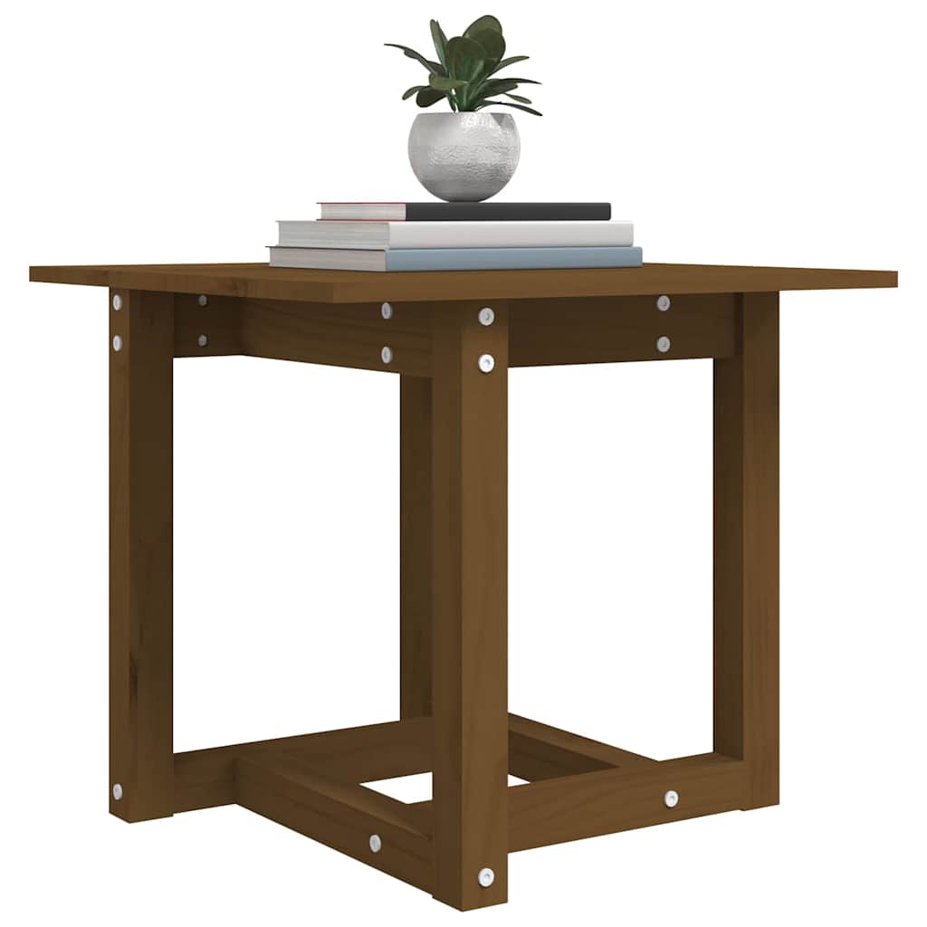 Tavolino da Salotto Ambra 50x50x45 cm in Legno Massello di Pino