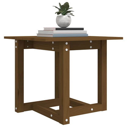 Tavolino da Salotto Ambra 50x50x45 cm in Legno Massello di Pino
