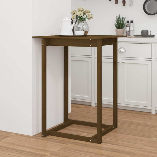 Tavolo da Bar Ambra 80x80x110 cm in Legno Massello di Pino
