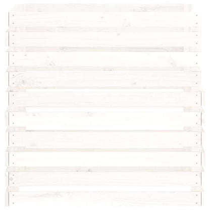 Compostiera Bianca 80x80x78 cm in Legno Massello di Pino