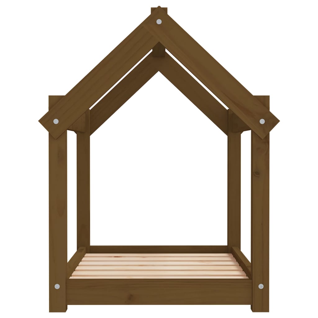 Cuccia per Cani Ambra 71x55x70 cm in Legno Massello di Pino - homemem39