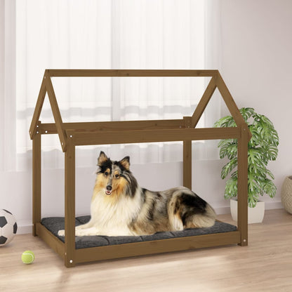 Cuccia per Cani Ambra 101x70x90 cm in Legno Massello di Pino - homemem39