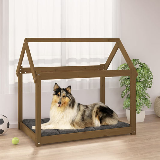 Cuccia per Cani Ambra 101x70x90 cm in Legno Massello di Pino - homemem39