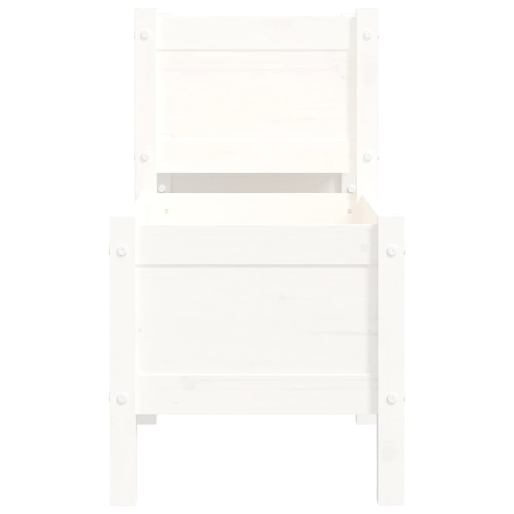 Fioriera Bianca 178,5x44x75 cm in Legno Massello di Pino | homemem39