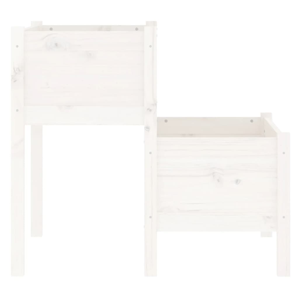 Fioriera Bianca 84,5x84x75 cm in Legno Massello di Pino | homemem39