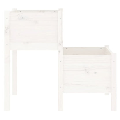 Fioriera Bianca 84,5x84x75 cm in Legno Massello di Pino | homemem39