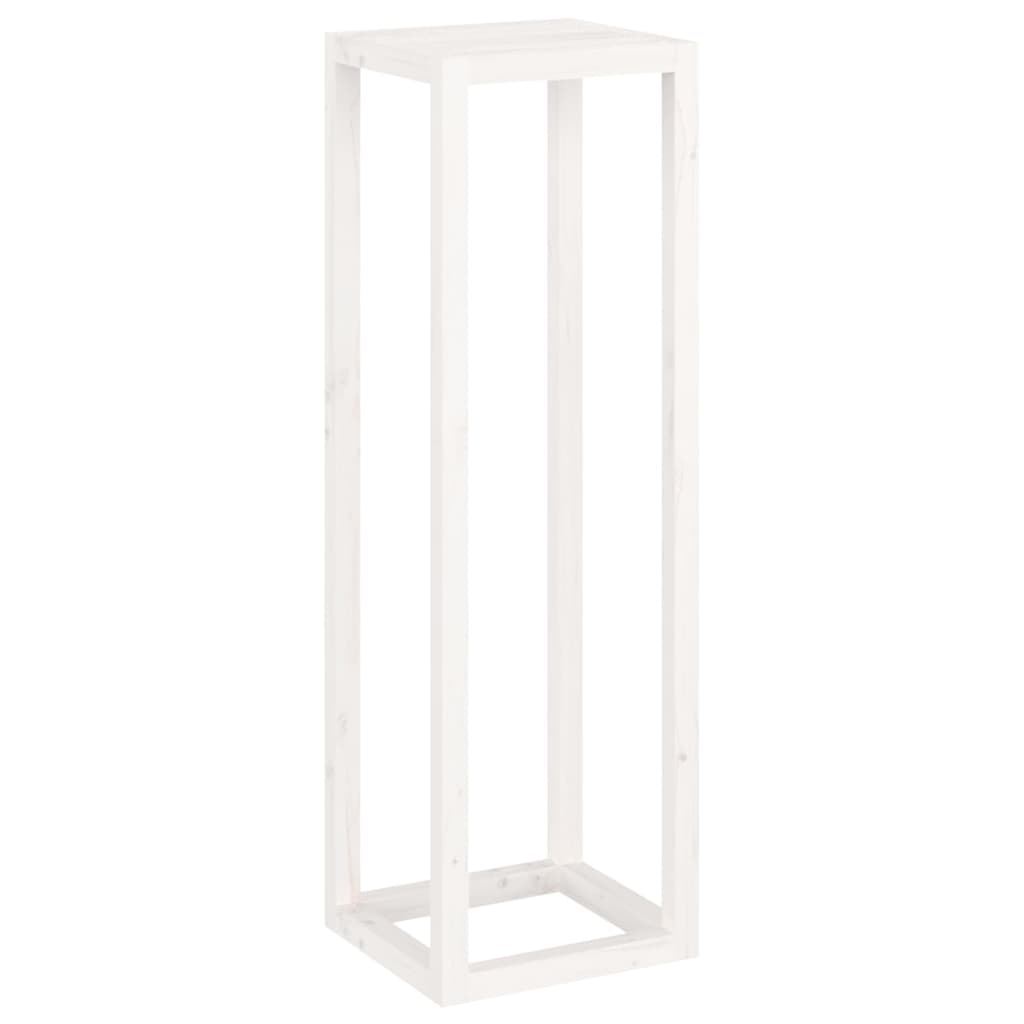 Set Supporti per Piante 3 pz Bianco in Legno Massello di Pino - homemem39