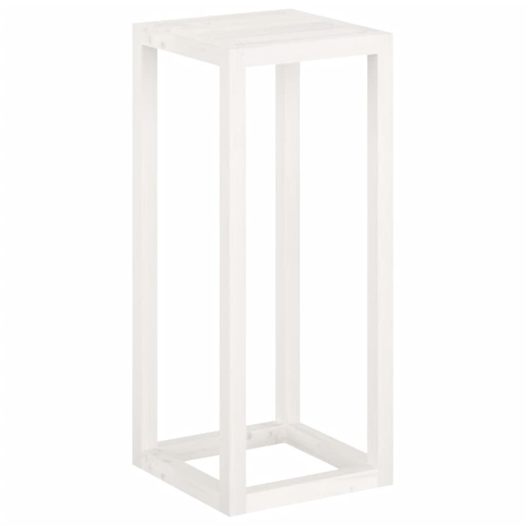 Set Supporti per Piante 3 pz Bianco in Legno Massello di Pino - homemem39