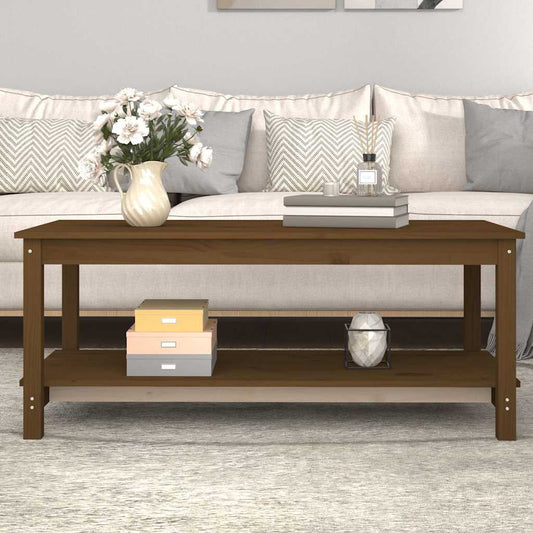 Tavolino da Salotto Ambra 110x55x45 cm Legno Massello di Pino | homemem39