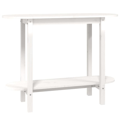 Tavolo Consolle Bianco 110x40x80 cm in Legno Massello di Pino | homemem39