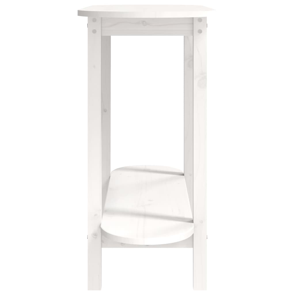 Tavolo Consolle Bianco 110x40x80 cm in Legno Massello di Pino | homemem39