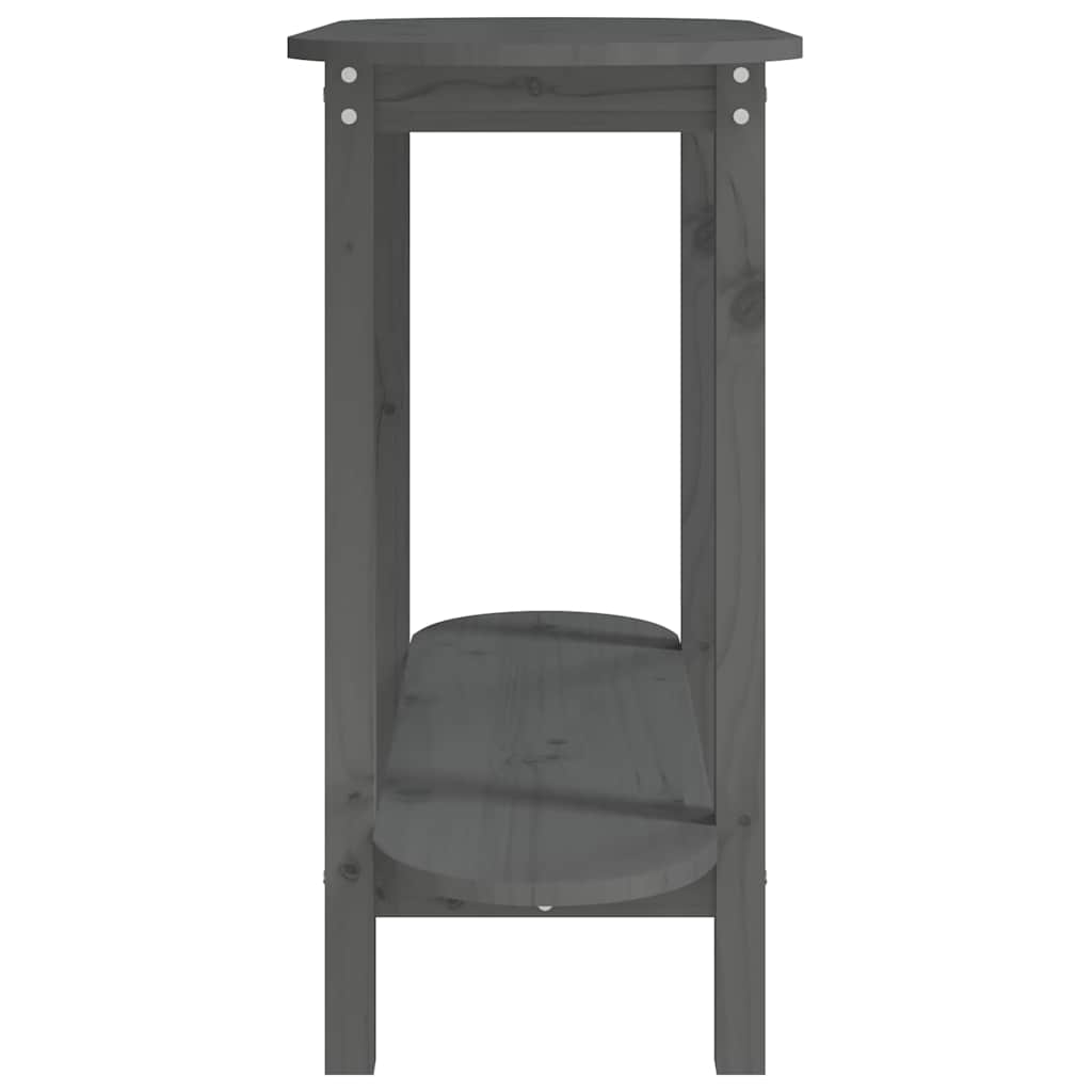 Tavolo Consolle Grigio 110x40x80 cm in Legno Massello di Pino