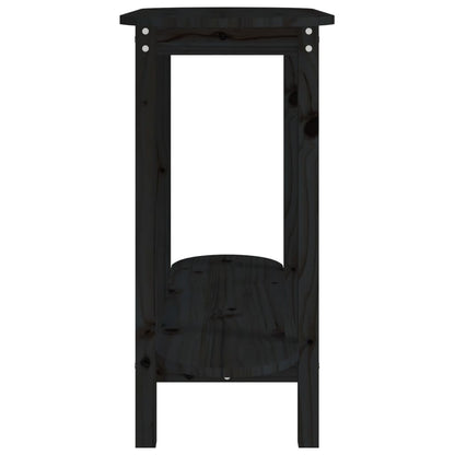 Tavolo Consolle Nero 110x40x80 cm in Legno Massello di Pino | homemem39