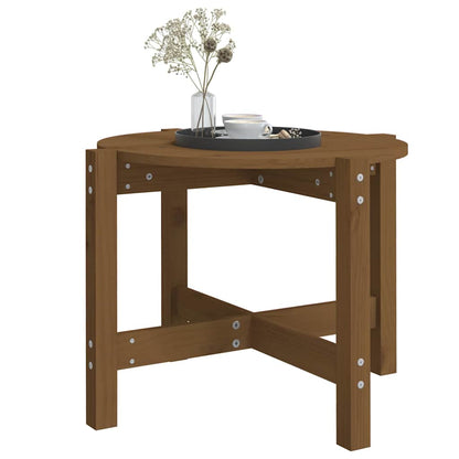 Tavolino da Salotto Ambra Ø 62,5x45cm in Legno Massello di Pino