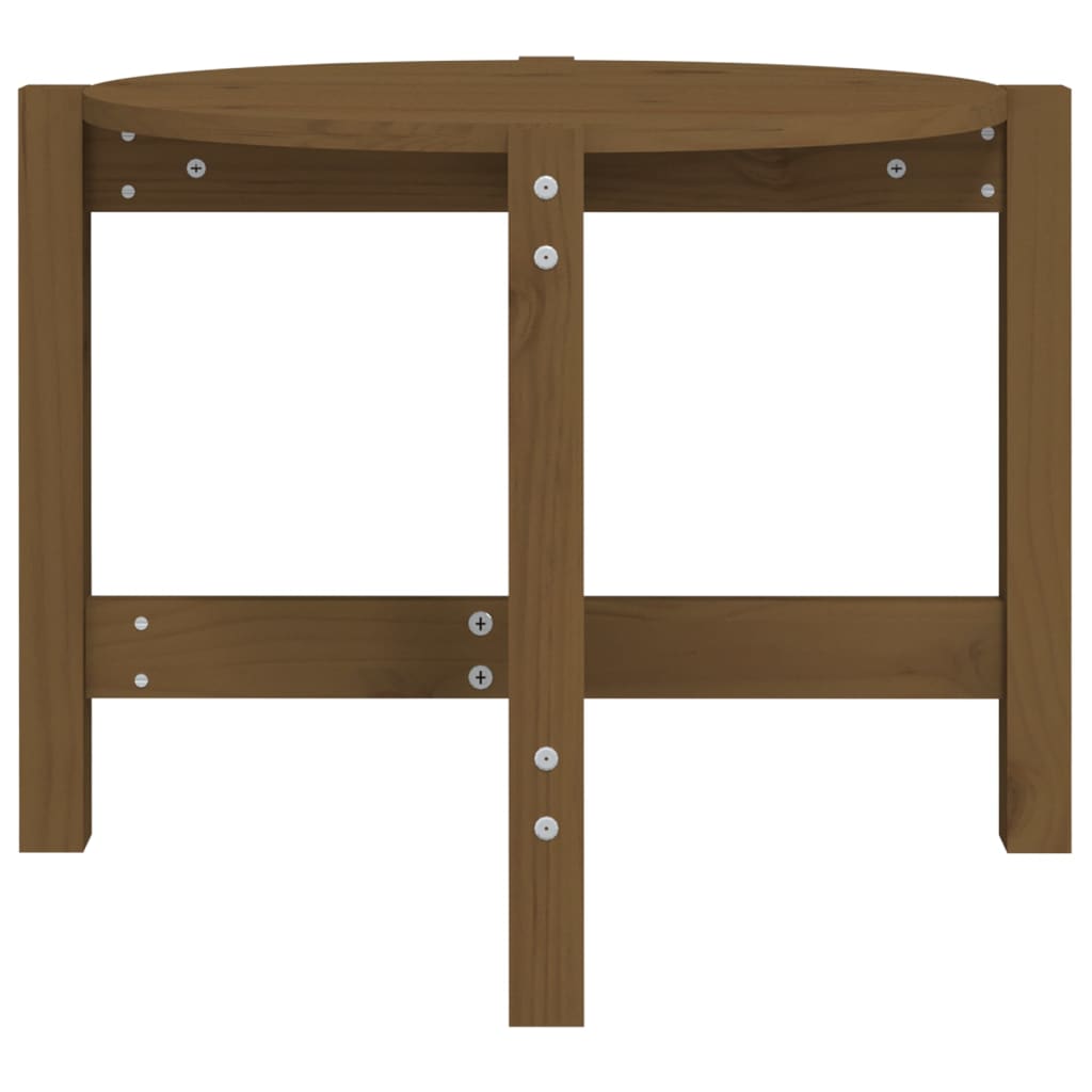 Tavolino da Salotto Ambra Ø 62,5x45cm in Legno Massello di Pino | homemem39