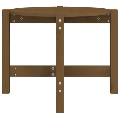 Tavolino da Salotto Ambra Ø 62,5x45cm in Legno Massello di Pino | homemem39