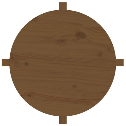 Tavolino da Salotto Ambra Ø 62,5x45cm in Legno Massello di Pino | homemem39